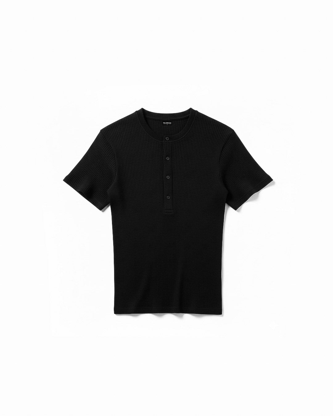 KESINGTON HENLEY TEE - BLACK