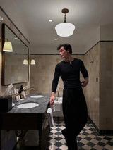 KESINGTON HENLEY TEE (FULL SLEEVE) - BLACK