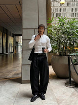 KESINGTON HENLEY TEE (FULL SLEEVE) - WHITE