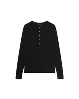 KESINGTON HENLEY TEE (FULL SLEEVE) - BLACK
