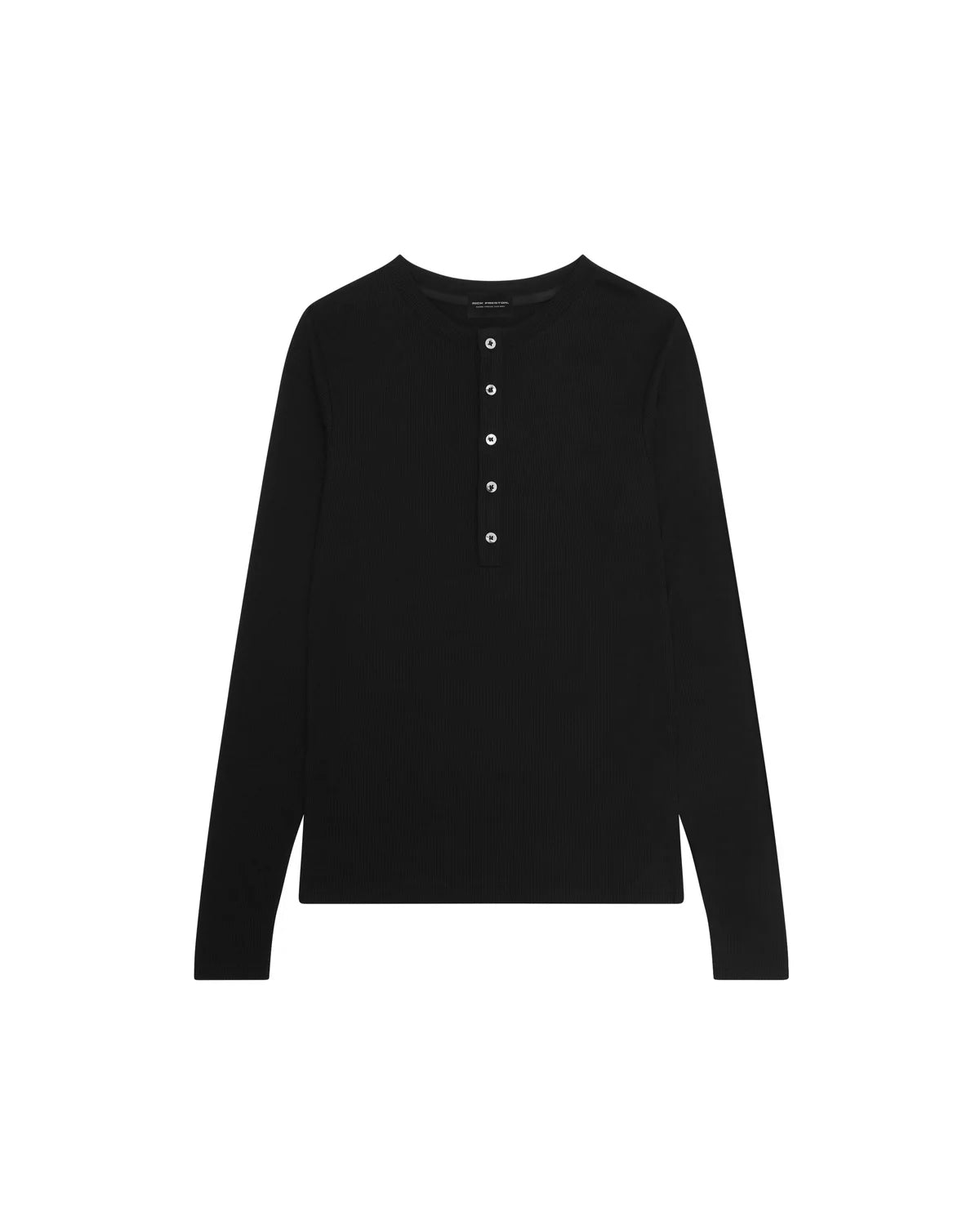 KESINGTON HENLEY TEE (FULL SLEEVE) - BLACK