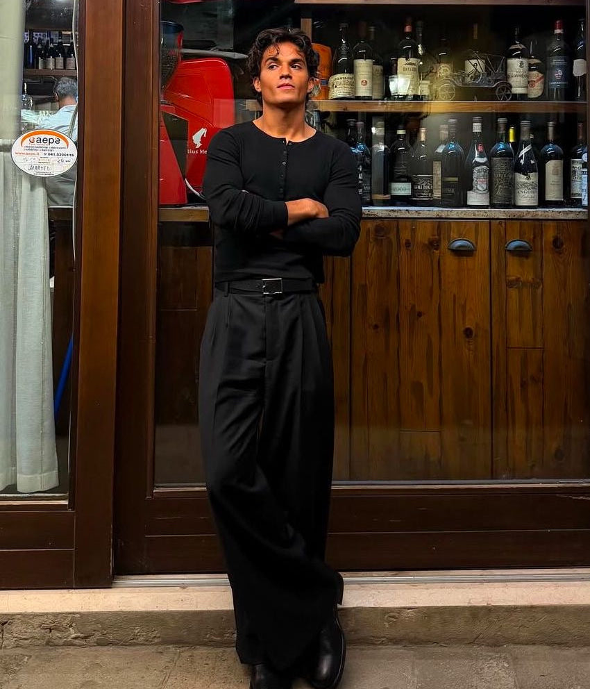 KESINGTON HENLEY TEE (FULL SLEEVE) - BLACK