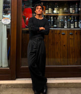 KESINGTON HENLEY TEE (FULL SLEEVE) - BLACK