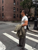 KESINGTON HENLEY TEE - WHITE