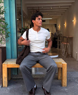 KESINGTON HENLEY TEE - WHITE