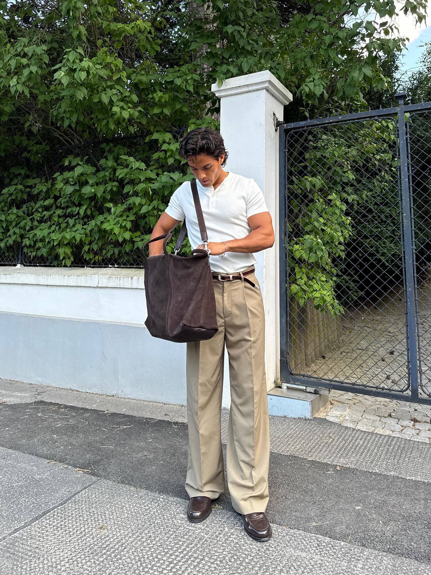 KESINGTON HENLEY TEE - WHITE