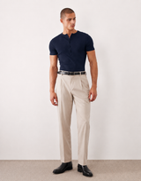 KESINGTON HENLEY MUSCLE TEE - MIDNIGHT
