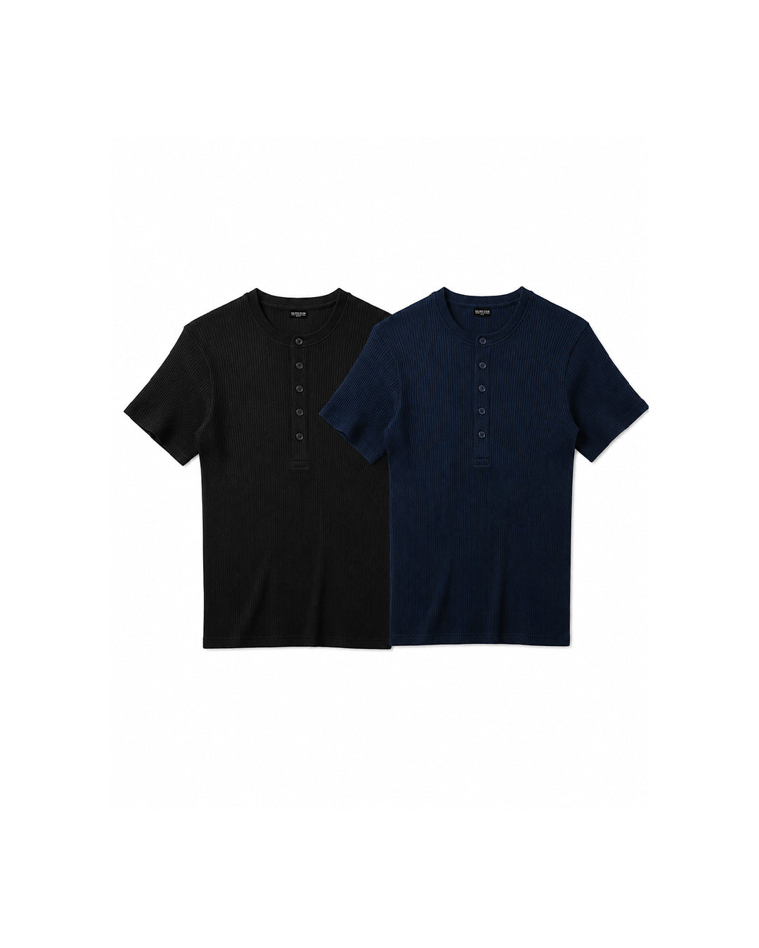 BUNDLE PACK - KESINGTON HENLEY MUSCLE TEE - (BLACK & MIDNIGHT)