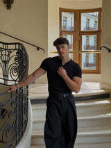BUNDLE PACK - KESINGTON HENLEY MUSCLE TEE - (BLACK & WHITE)