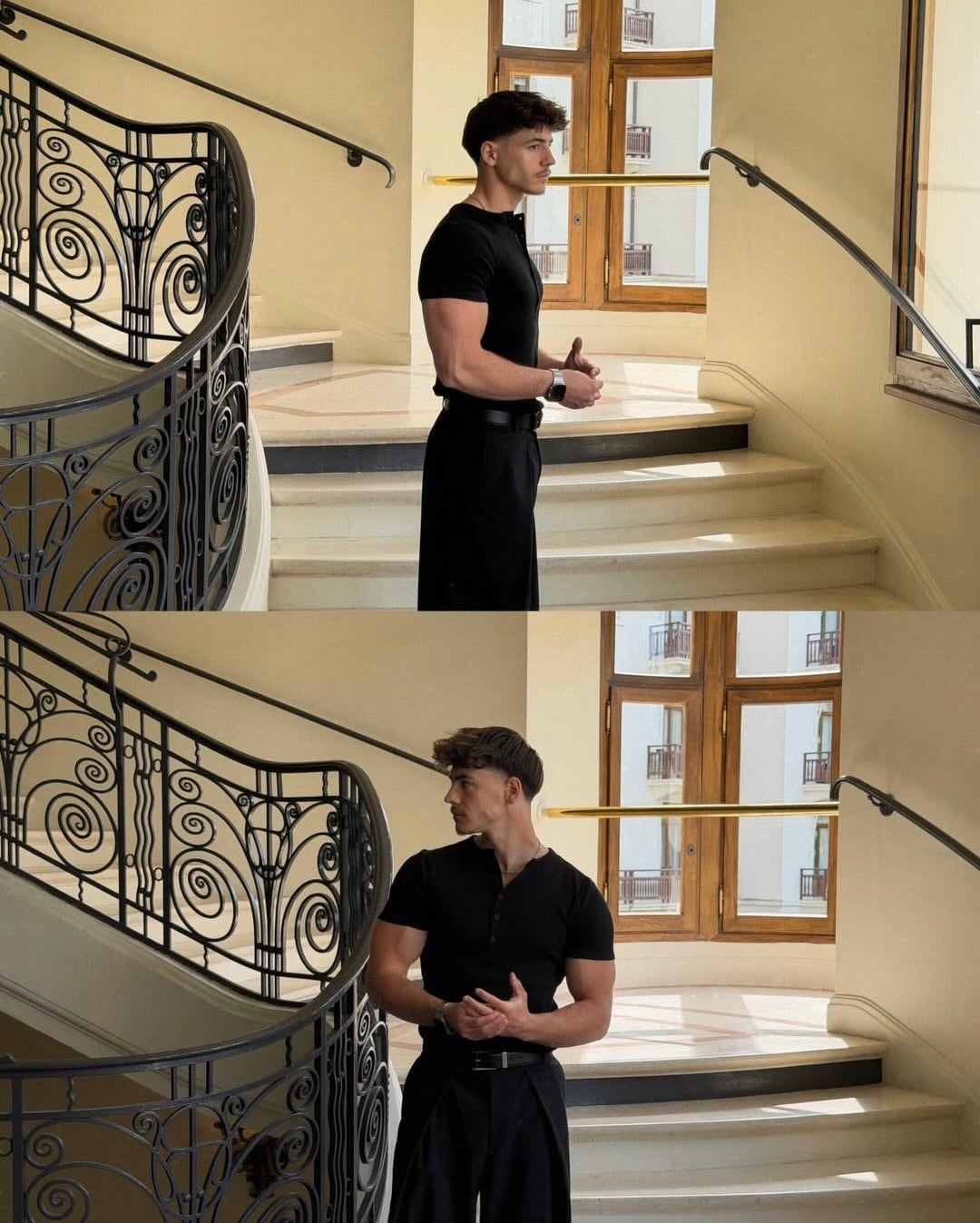 BUNDLE PACK - KESINGTON HENLEY MUSCLE TEE - (BLACK & WHITE)