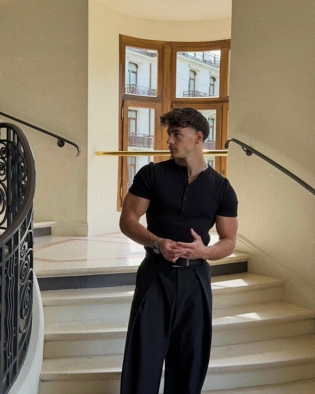 BUNDLE PACK - KESINGTON HENLEY MUSCLE TEE - (BLACK & WHITE)