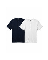 BUNDLE PACK - KESINGTON HENLEY MUSCLE TEE - (MIDNIGHT & WHITE)