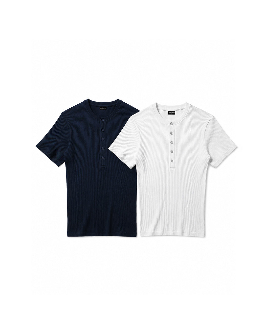 BUNDLE PACK - KESINGTON HENLEY MUSCLE TEE - (MIDNIGHT & WHITE)