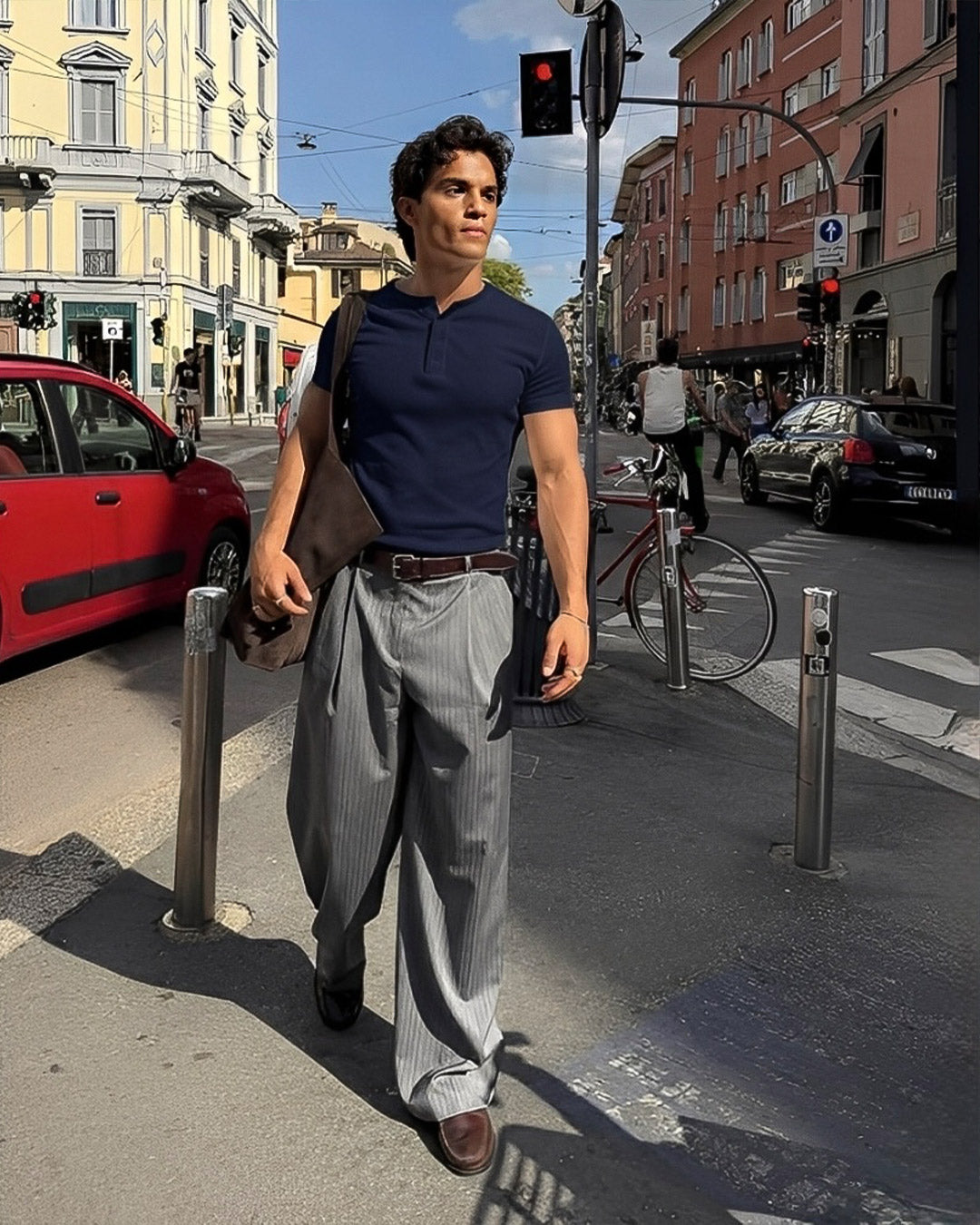 KESINGTON HENLEY TEE - MIDNIGHT