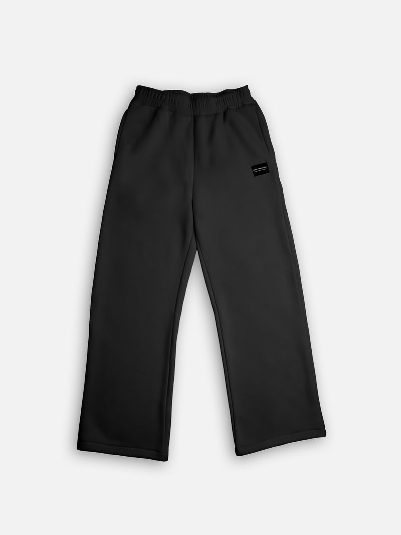 BAGGY BOOTCUT SWEATPANTS - BLACK