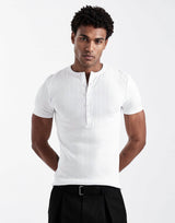 BUNDLE PACK - KESINGTON HENLEY MUSCLE TEE - (BLACK & WHITE)