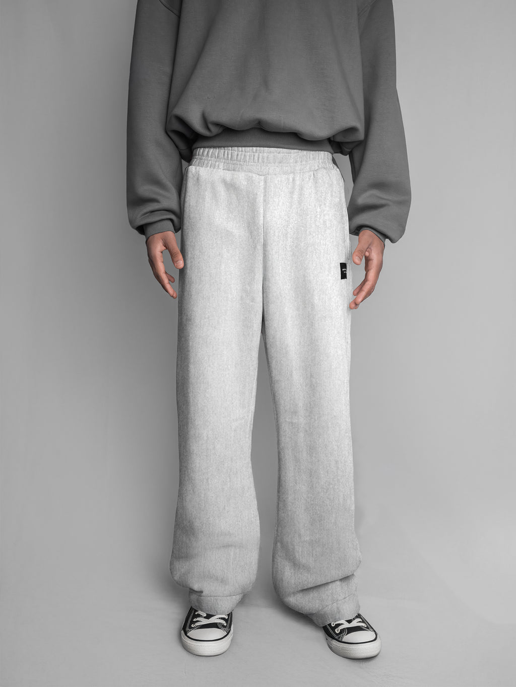 Baggy Bootcut Sweatpants - Seagull Gray