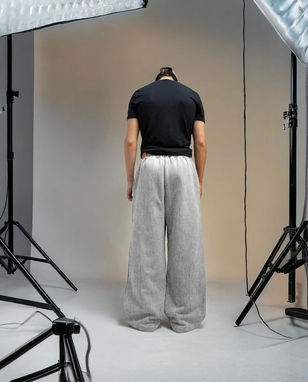 Baggy Bootcut Sweatpants - Seagull Gray