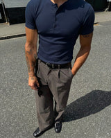 KESINGTON HENLEY TEE - MIDNIGHT