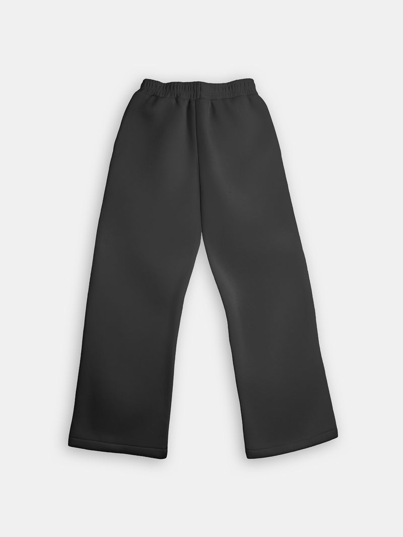 BAGGY BOOTCUT SWEATPANTS - BLACK