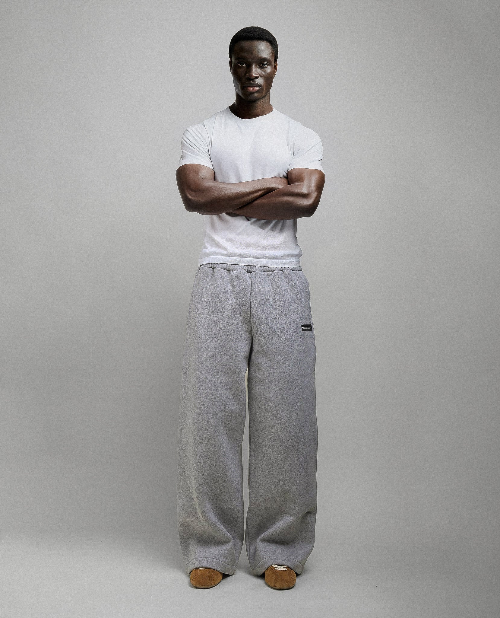 Baggy Bootcut Sweatpants - Seagull Gray